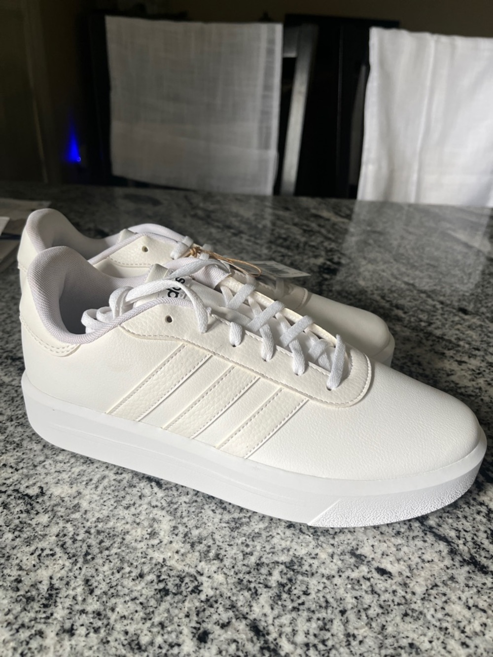 Adidas NWT White Court Platform Skateboard Sneakers Lace-Up New In Box Size 9.5